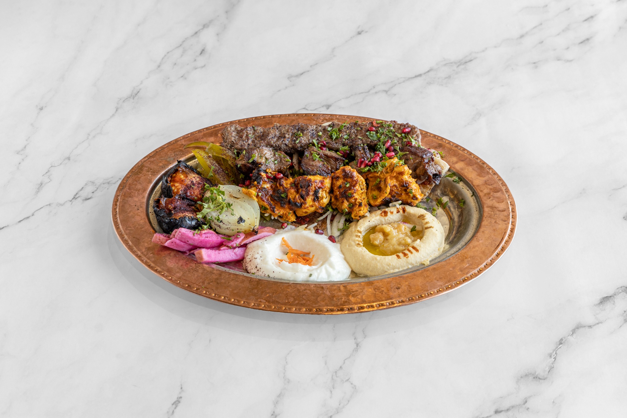 Halal charcoal mixed grill at Ottawa Kabab in Ottawa
