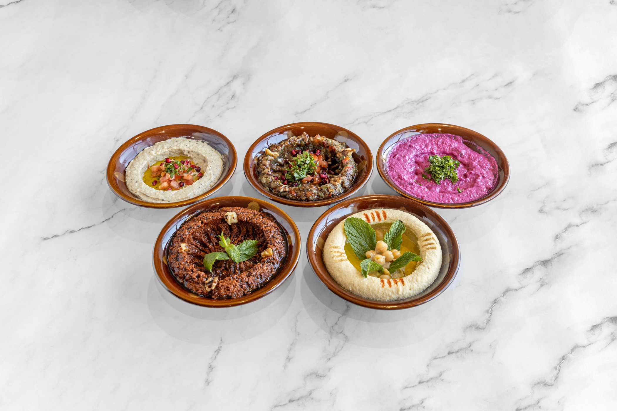 Middle Eastern appetizers and mezze at Ottawa Kabab