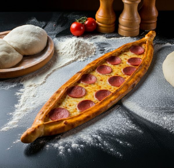 Halal Pepperoni Cheese Pide