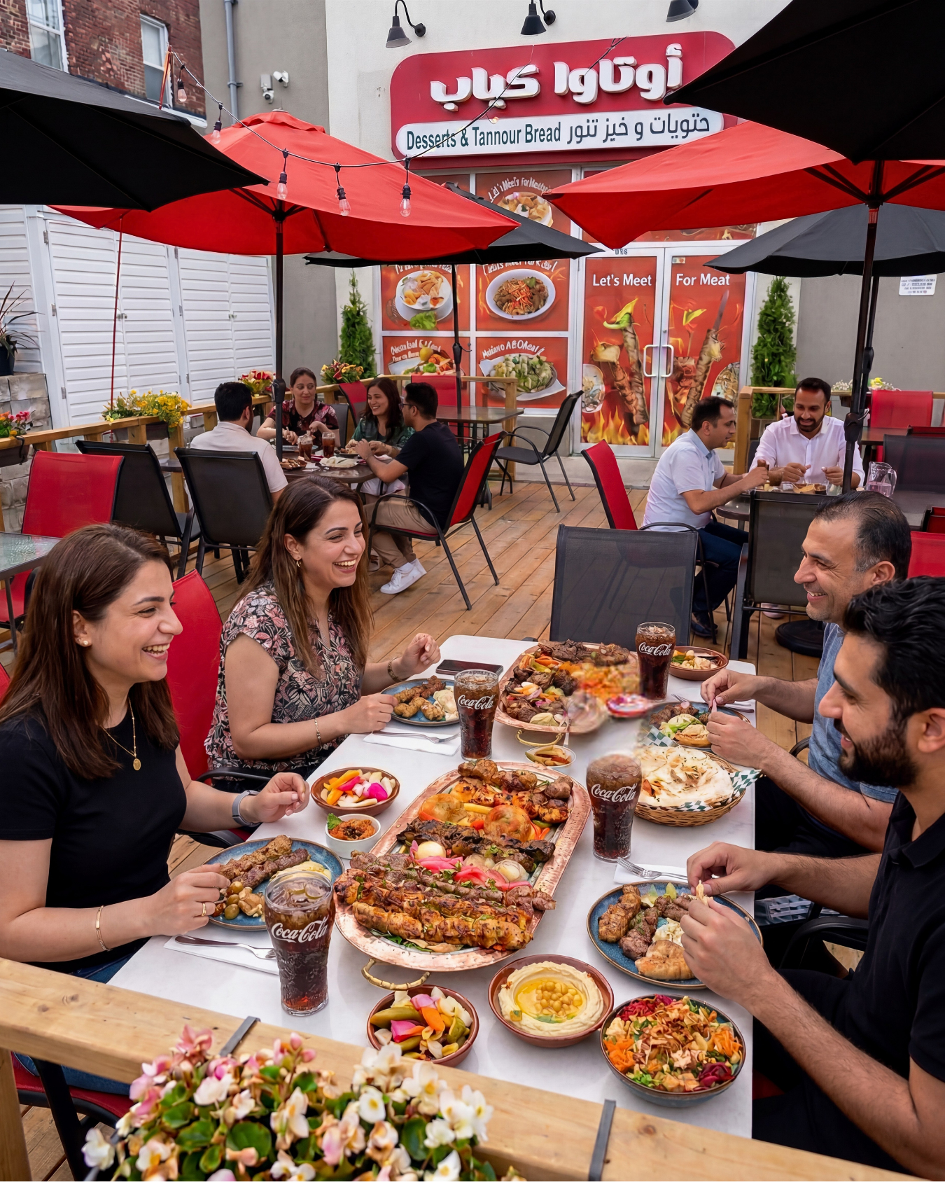 Ottawa Kabab Patio Ottawa Kabab mixed charcoal-grilled kabab platter in Ottawa